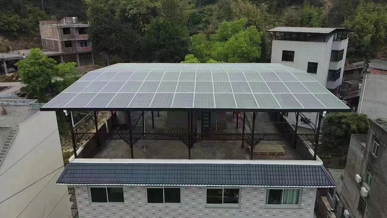 松滋15kw+10kwh自建别墅家庭光伏储能系统